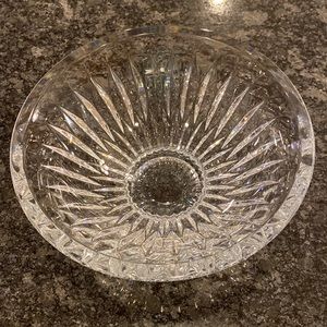 Crystal bowl - approximately 9 1/2” round, 4 1/4” deep.